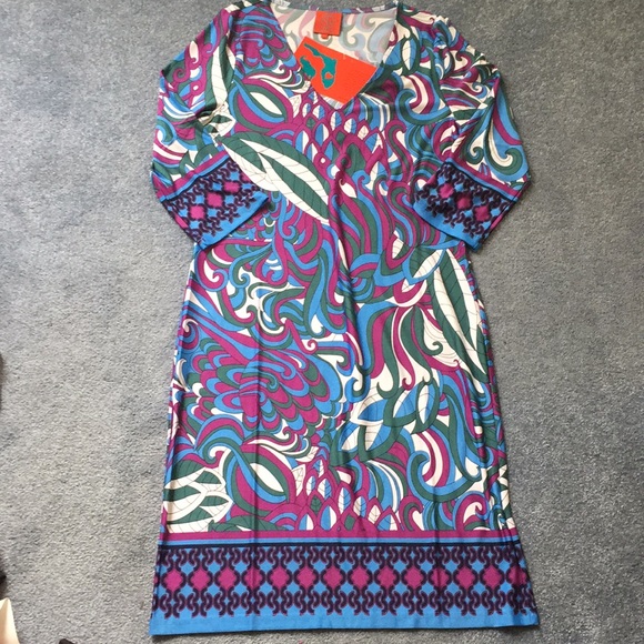 Tracy Negoshian Swirly petals orchid dress 🎊 - Picture 3 of 8